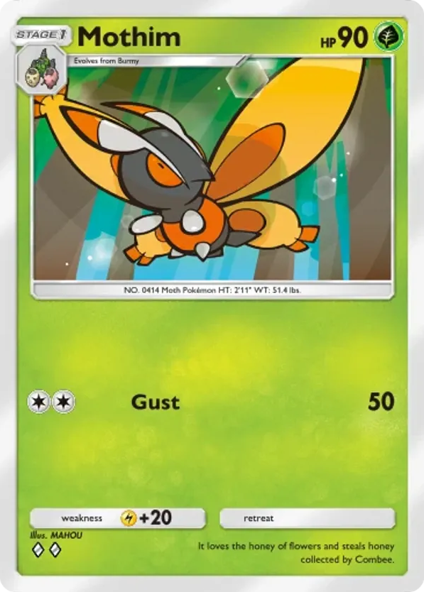 Mothim card front