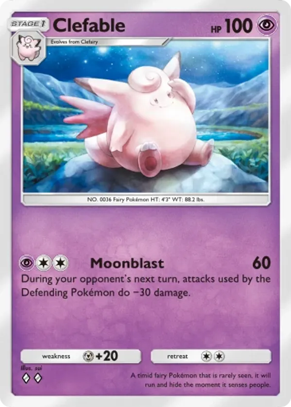 Clefable card front