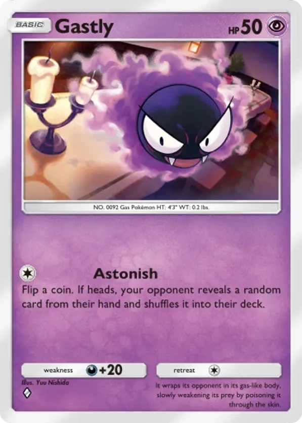 Gastly card front