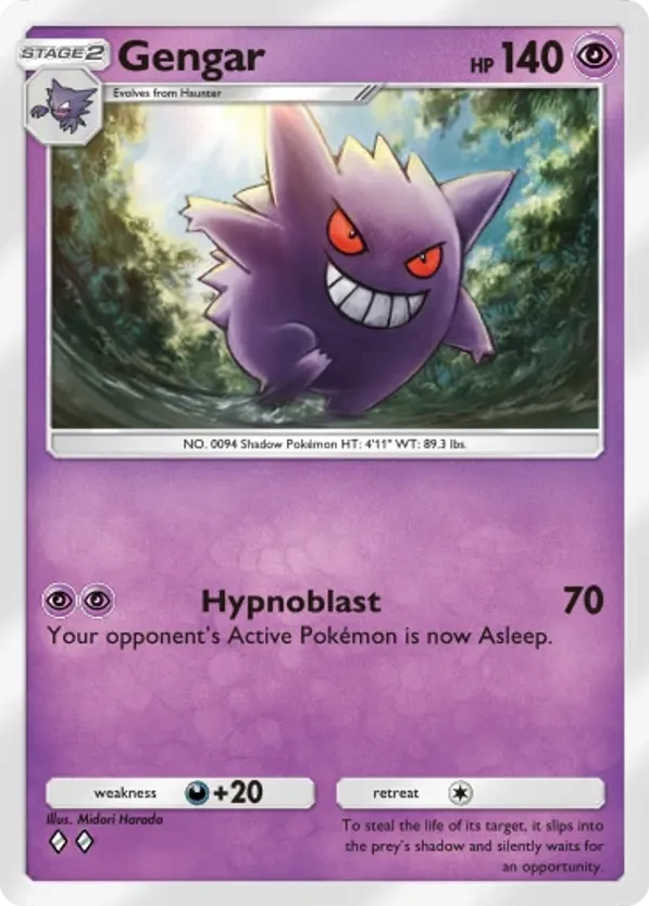 Gengar card front