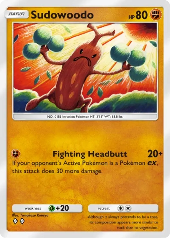 Sudowoodo card front