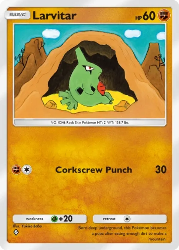 Larvitar card front