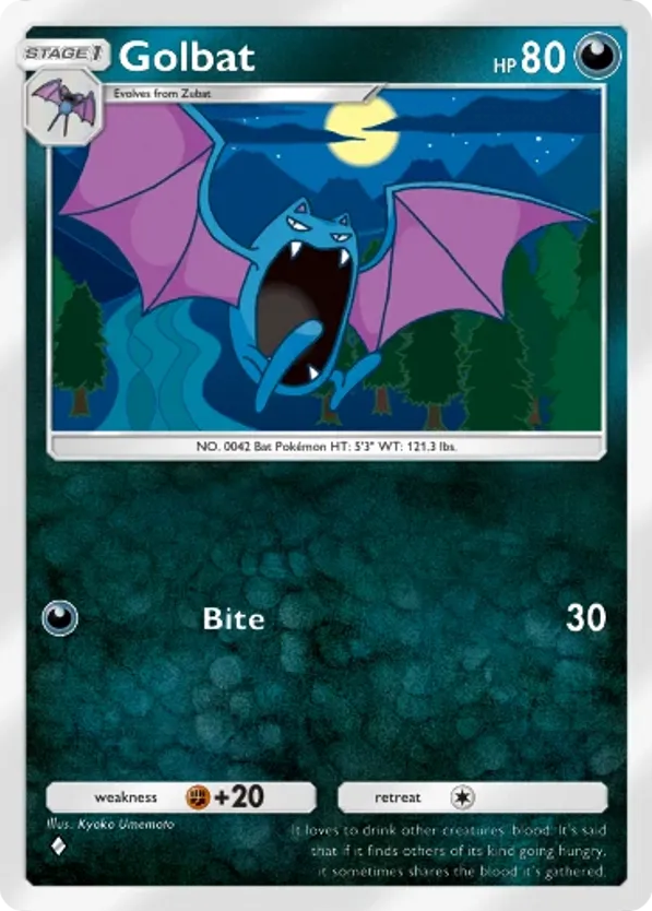 Golbat card front