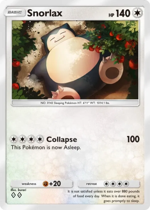 Snorlax card front