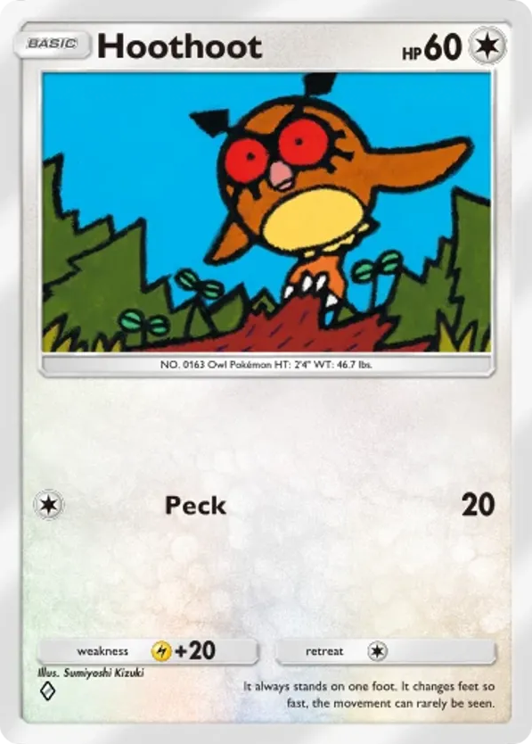Hoothoot card front