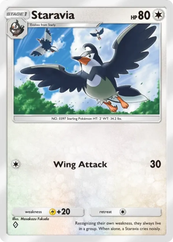 Staravia card front