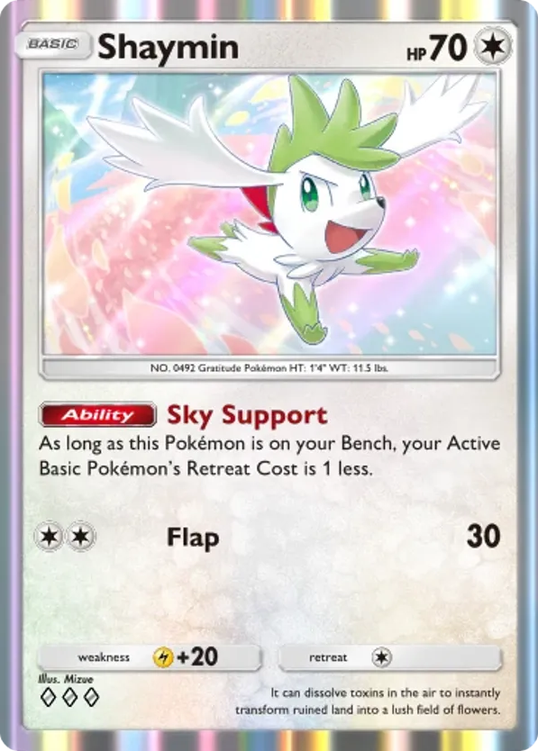 Shaymin card front