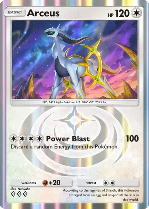 Arceus card front