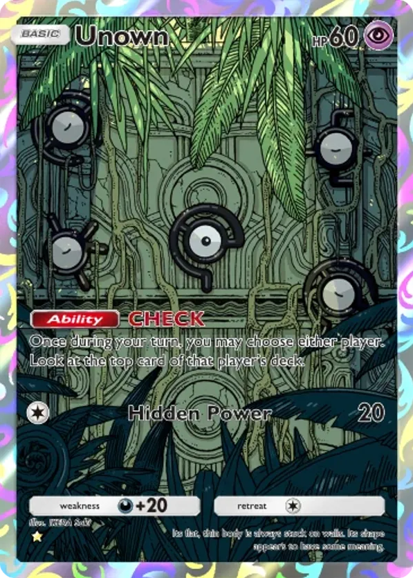 Unown card front