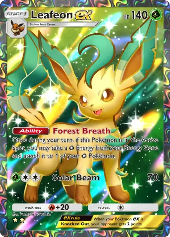 Leafeon ex card front