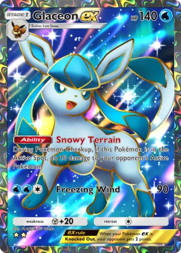 Glaceon ex card front