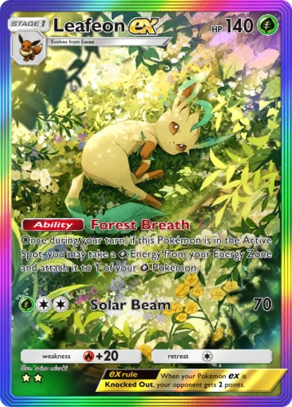 Leafeon ex card front