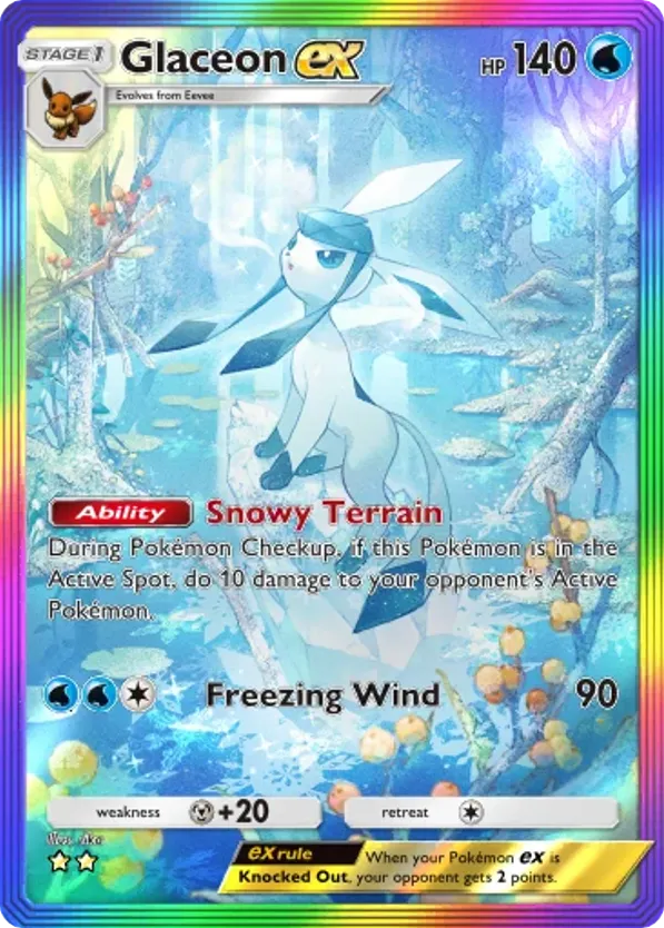 Glaceon ex card front
