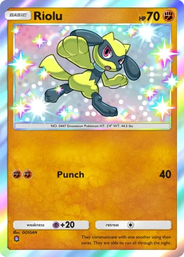 Riolu card front