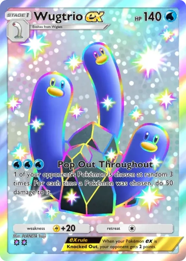 Wugtrio ex card front