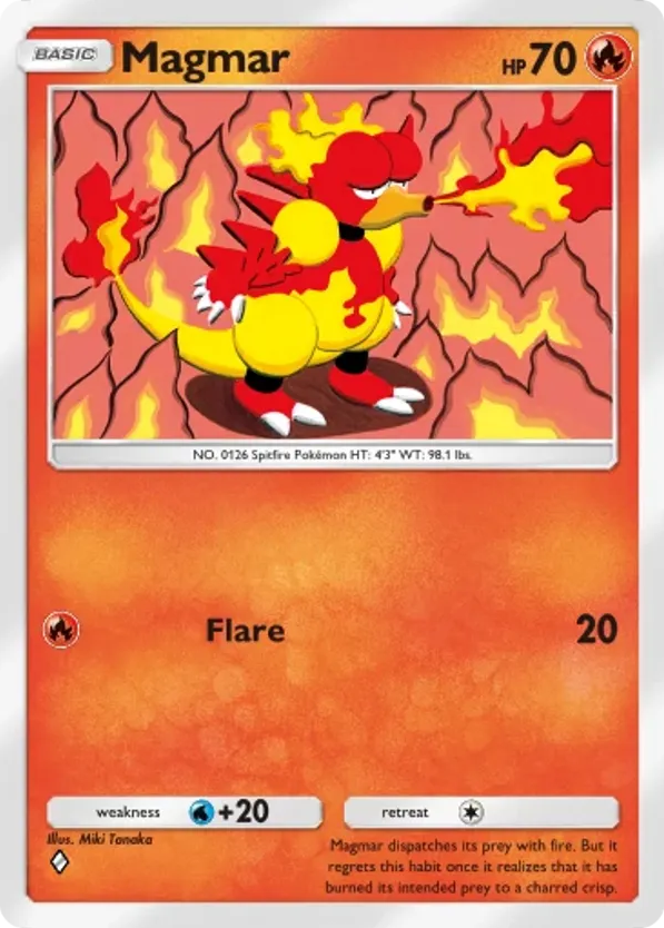 Magmar card front