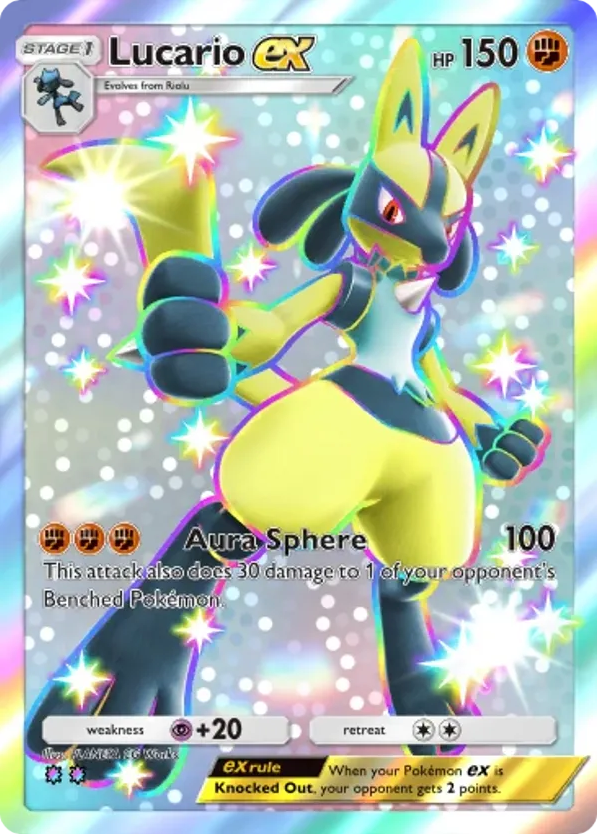 Lucario ex card front