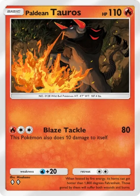 Paldean Tauros card front