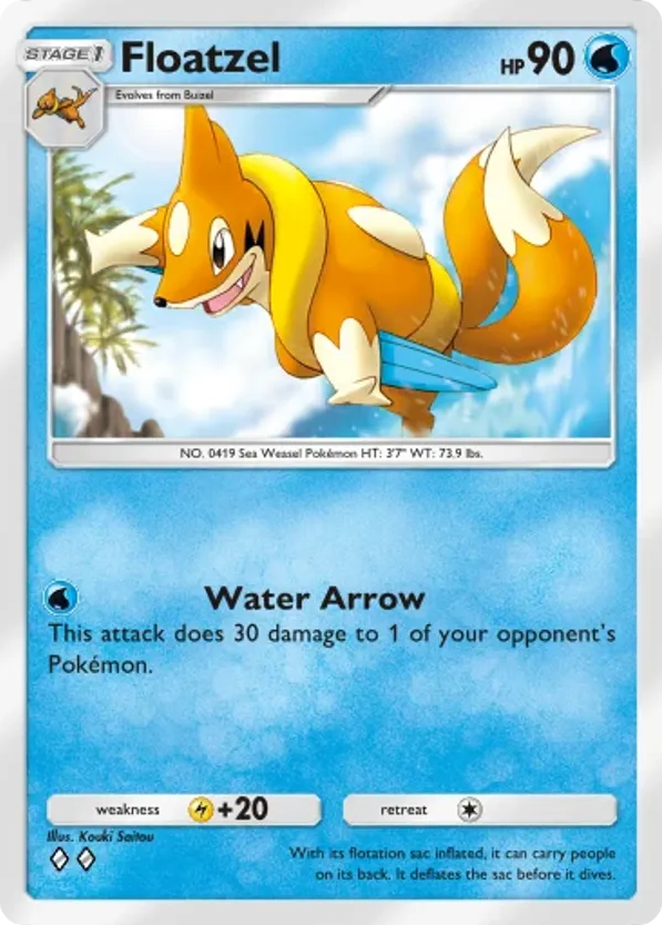 Floatzel card front