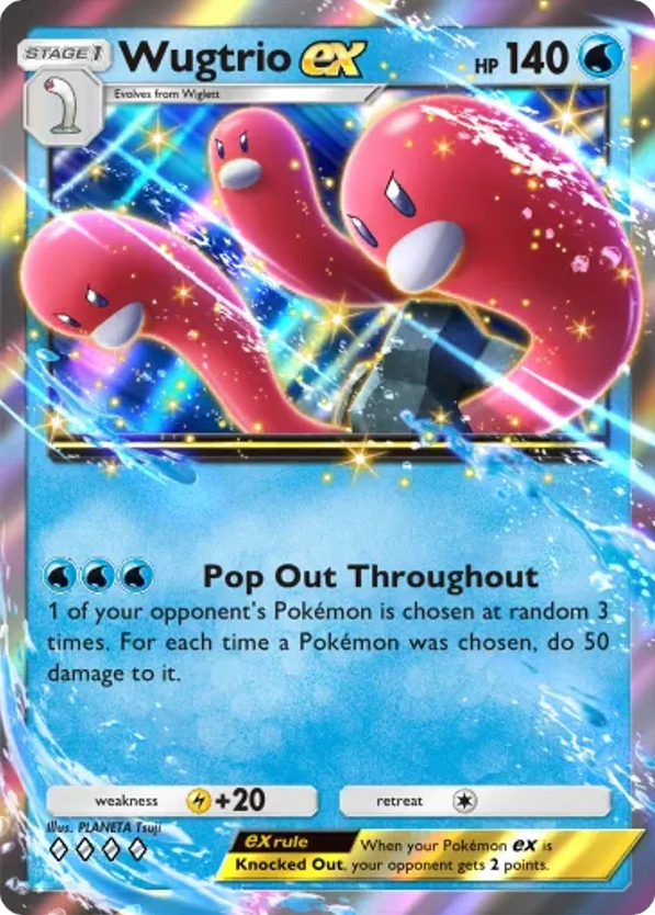 Wugtrio ex card front