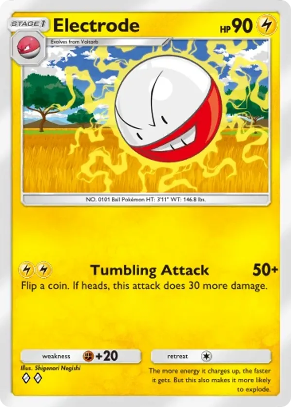 Electrode card front