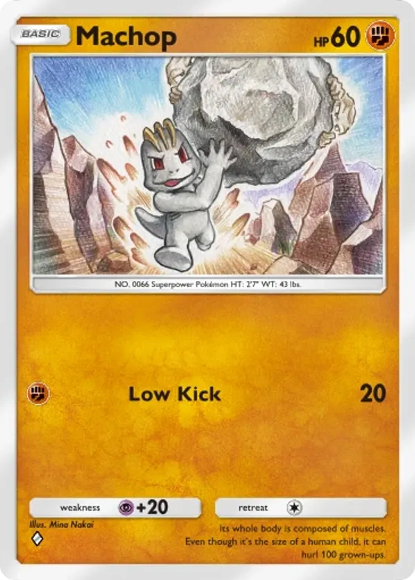Machop card front