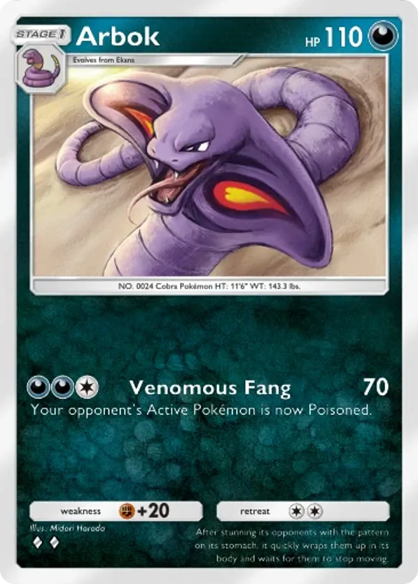 Arbok card front