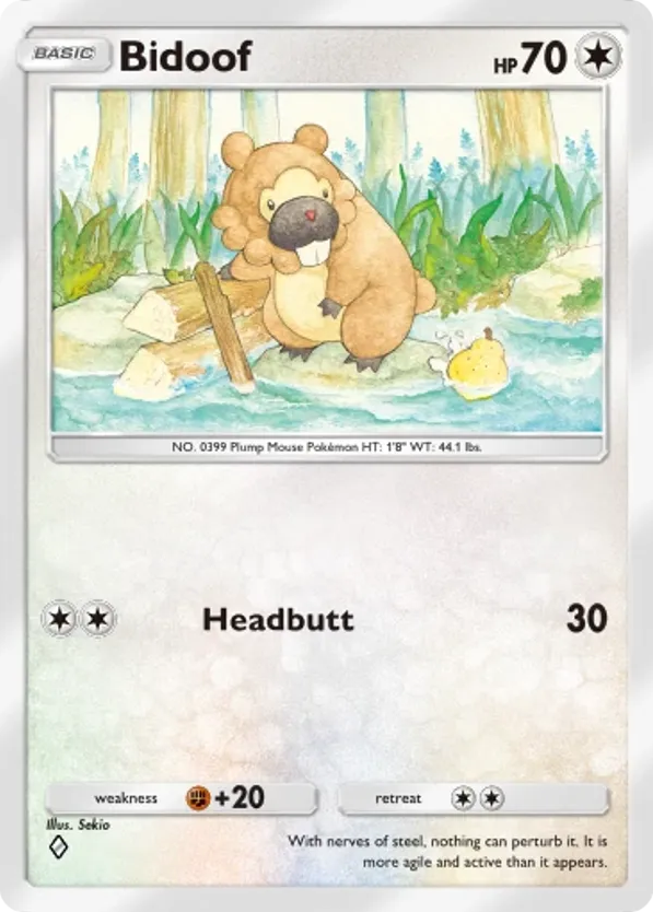 Bidoof card front