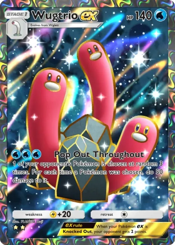 Wugtrio ex card front