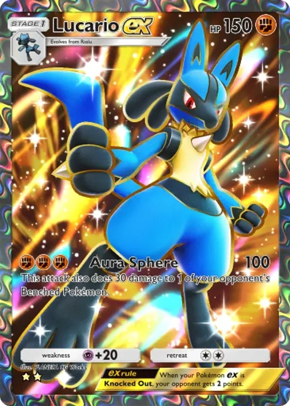 Lucario ex card front
