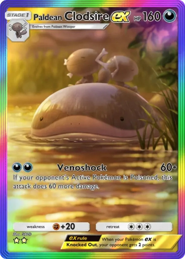 Paldean Clodsire ex card front