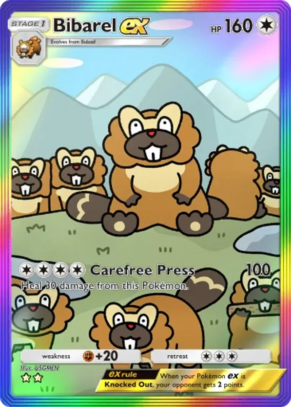 Bibarel ex card front