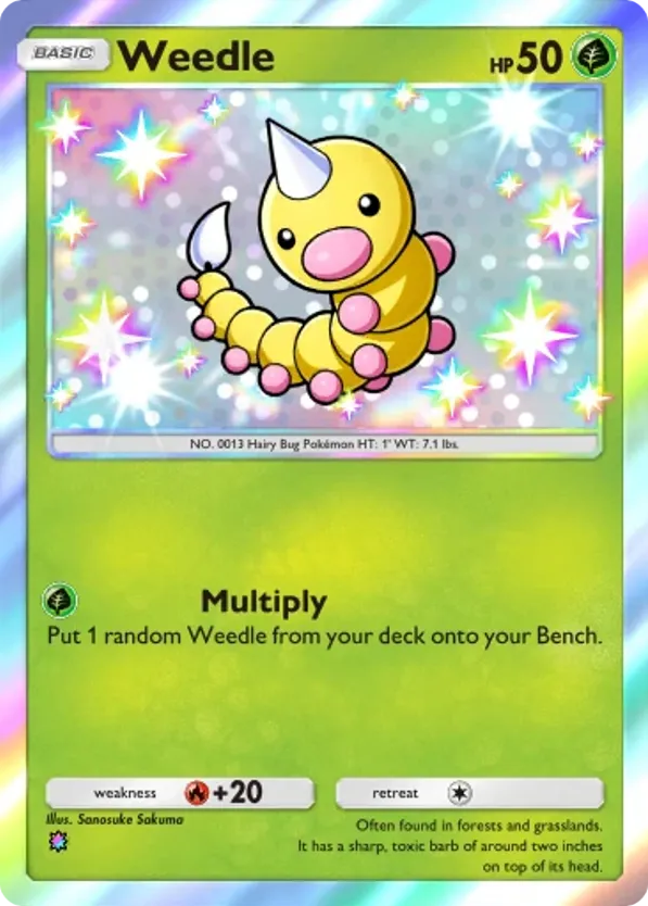 Weedle card front