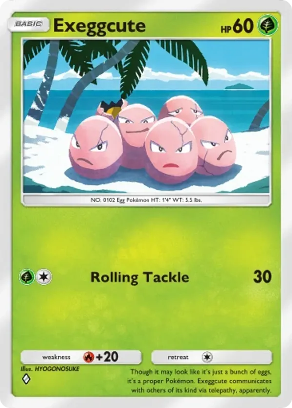 Exeggcute card front