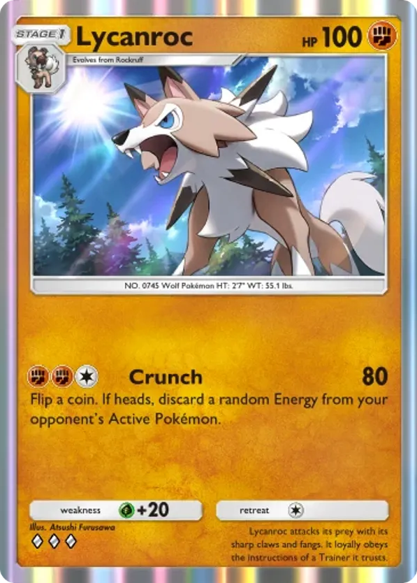 Lycanroc card front