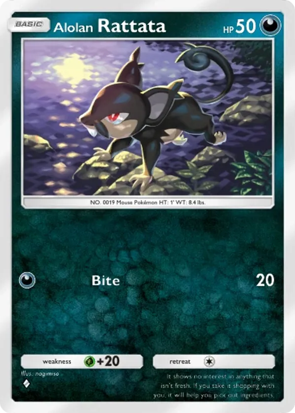 Alolan Rattata card front