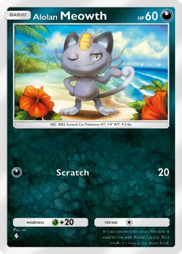 Alolan Meowth card front