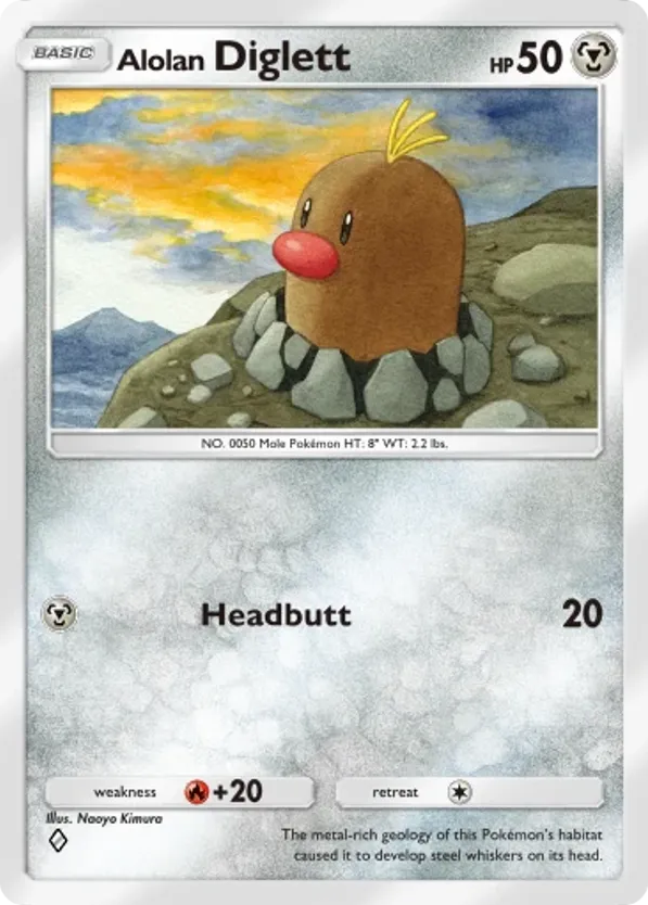 Alolan Diglett card front