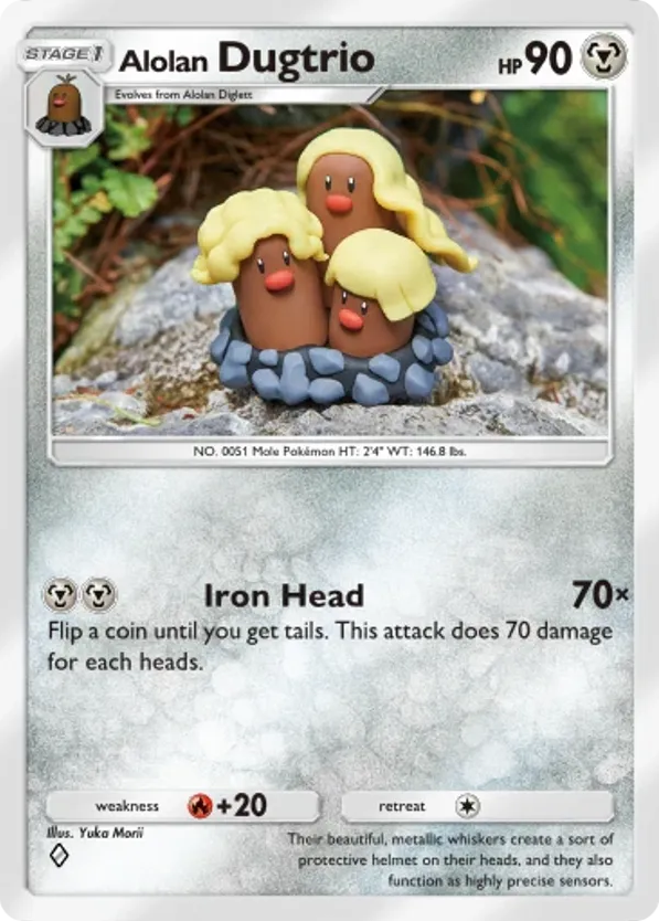 Alolan Dugtrio card front