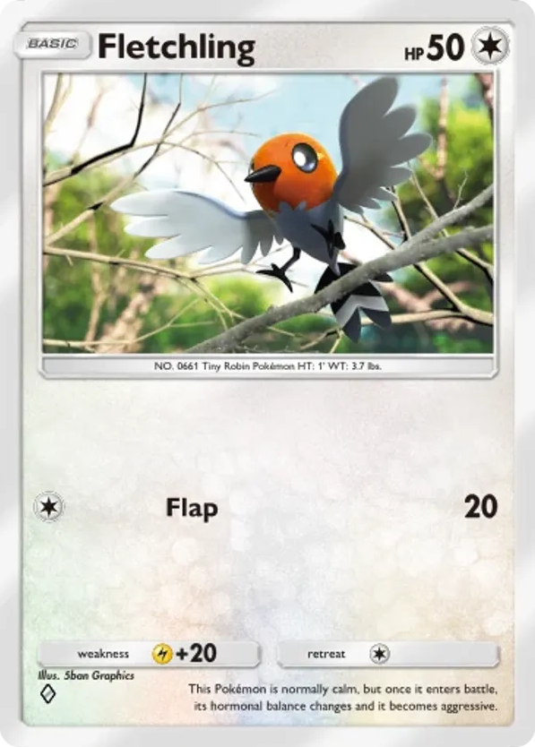 Fletchling card front