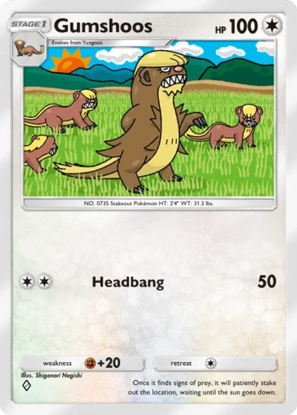 Gumshoos card front
