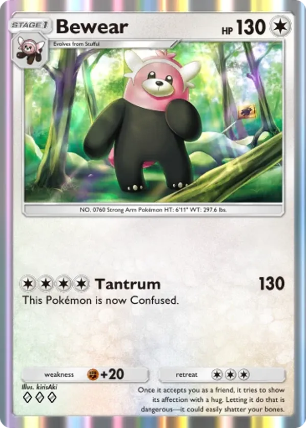 Bewear card front