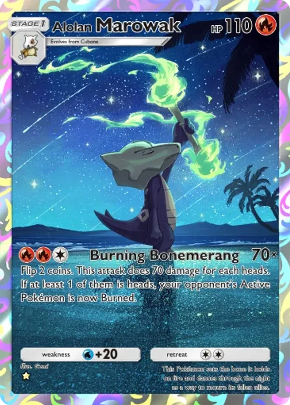 Alolan Marowak card front