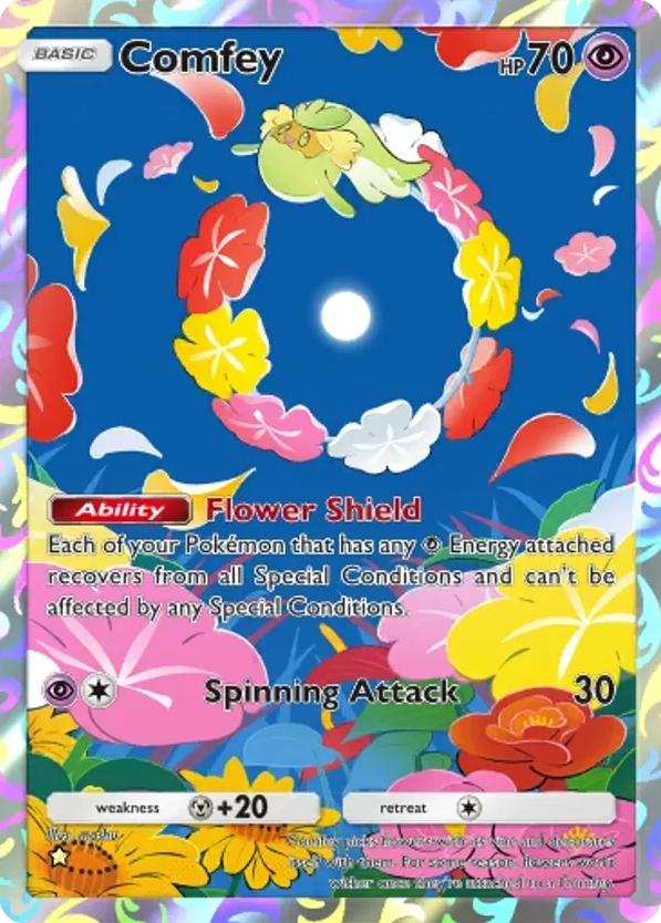 Comfey card front