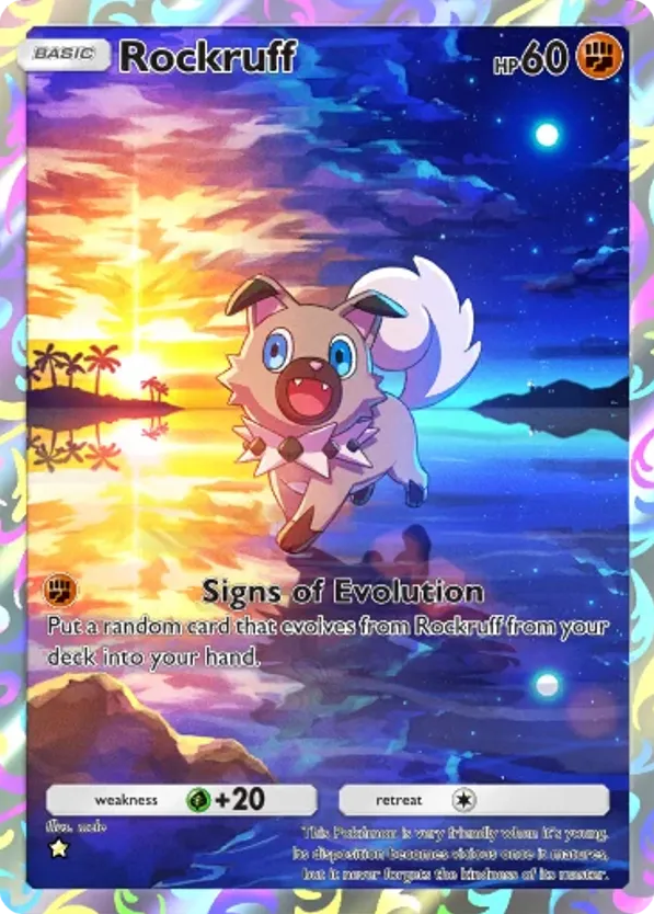 Rockruff card front