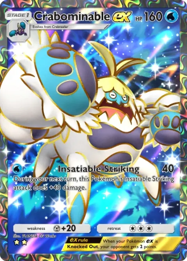 Crabominable ex card front