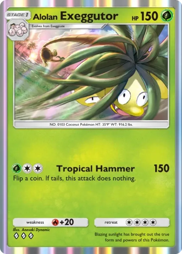 Alolan Exeggutor card front