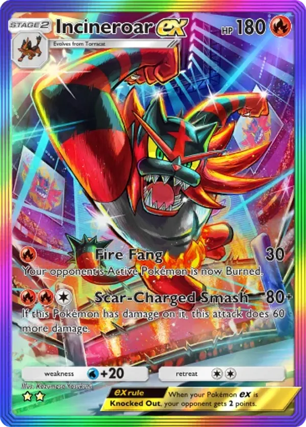 Incineroar ex card front