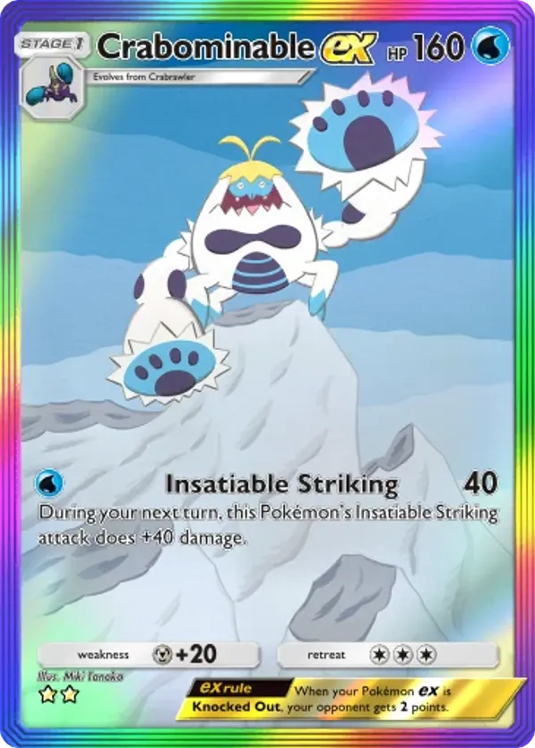 Crabominable ex card front