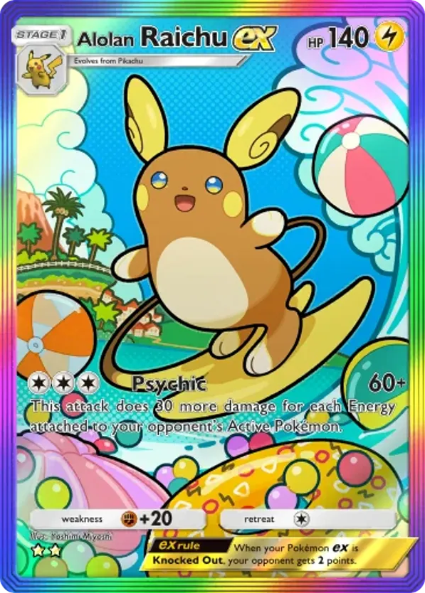 Alolan Raichu ex card front